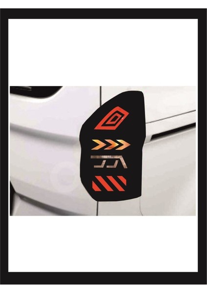 Courier Stop Farı LED Görünümlü Folyo Kaplama-Stop Sticker Kaplama-Orjinal Çizim-Birebir Uyumlu