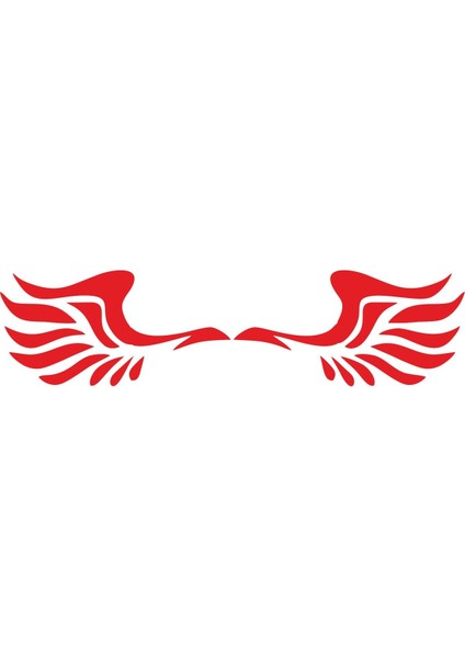 Angels Kanat Yan Ayna Kanat Oto Sticker Kırmızı