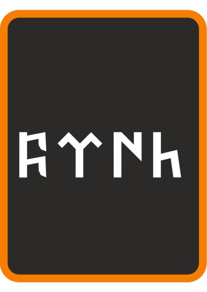 Türk Göktürkçe Oto Sticker 30X9 cm Beyaz