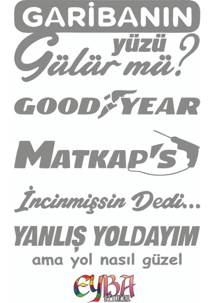 20 x 33 cm Arka Cam Sticker Set Oto Sticker Araba Sticker
