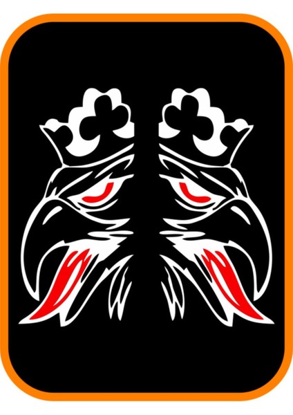 Kral Kartal 2 Adet Sağ ve Sol Ticari Araç Oto Sticker 40X20 cm Beyaz