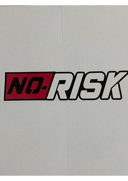 No Risk Sticker 20 x 5 Bagaj/arka Cam/kelebek Cam Stickeri
