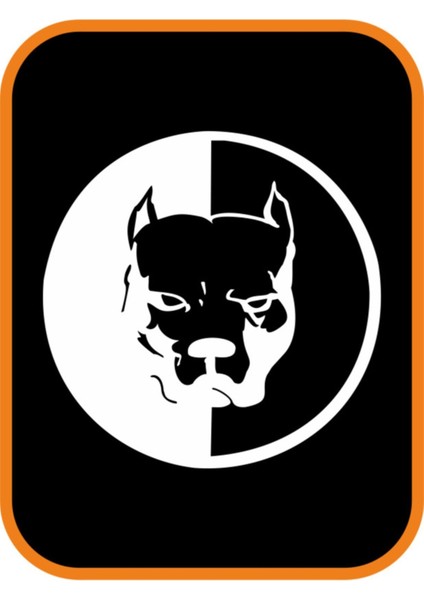 Pitbull Oto Sticker 20X20 cm Beyaz