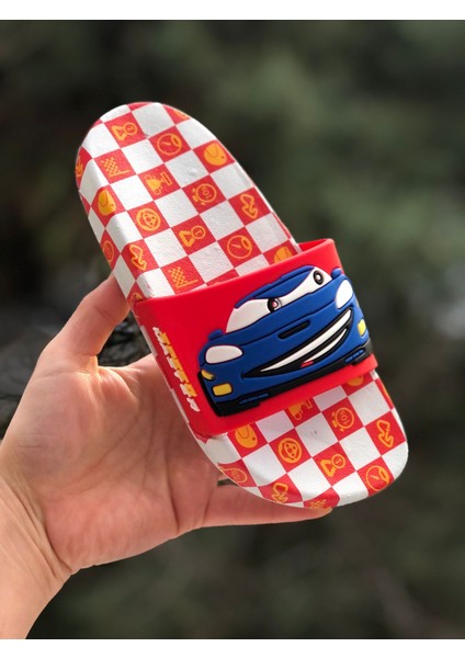 Şimşek Mcqueen Figürlü Çocuk Terliği, Kaydırmaz Taban Çocuk Terliği, Bahçe Deniz Havuz Terliği modelleri