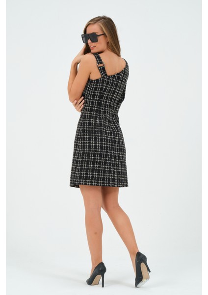 Aller Yakalı Asimetrik Elbise modelleri