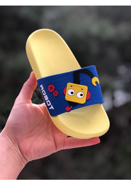 Robot Figürlü Çocuk Terliği, Kaydırmaz Taban Çocuk Terliği, Bahçe Deniz Havuz Terliği modelleri