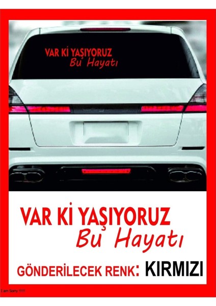 Var Ki Yaşıyoruz Bu Hayatı Sticker -30X10CM- 1 Adet- Oto Sticker ,traktör,karavan Sticker Araba