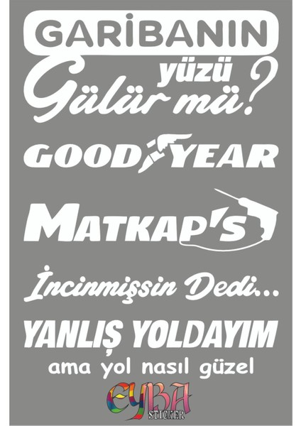 20 x 33 cm Arka Cam Sticker Set Oto Sticker Araba Sticker