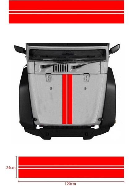 Ön Kaput Sticker Araba Sticker Oto Sticker 120X24 cm