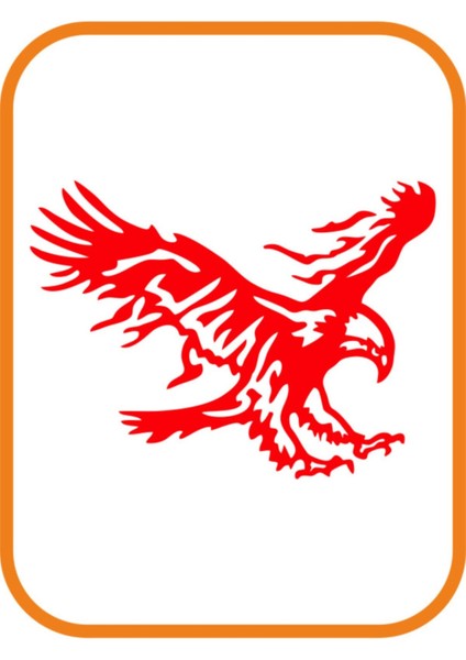 Kartal Oto Sticker Büyük Boy 30X22 cm Kırmızı