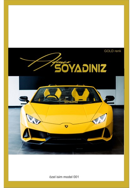 Isme Özel Yeni Trend 001 Ön Cam Yazısı - Oto Sticker - Karavan Sticker -