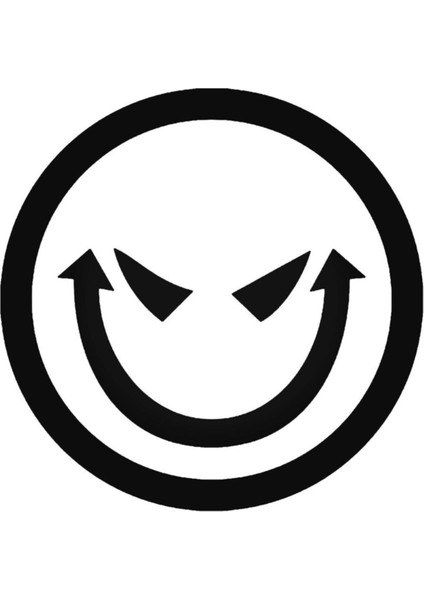 Evil Smiley Jdm Japonca Sticker Araba Oto Arma Duvar Çıkartma 20 cm