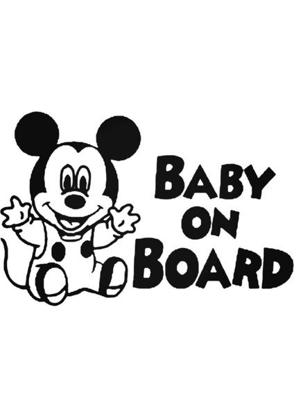 Disney Arabada Bebek Var 1430 Sticker Araba Oto Arma Duvar Çıkartma 20 cm