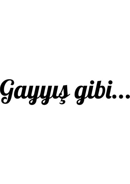 Gayyış Gibi Oto Sticker Araba Cam Sticker Siyah 20 x 4 cm