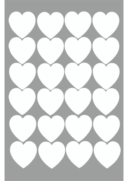 Minik Kalpler 24 Adet Duvar Sticker - Oto Sticker -1 Adeti 2.5 cm
