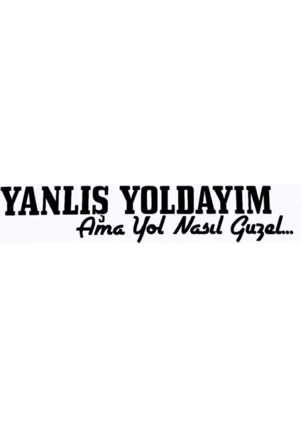Yanlış Yoldayım Sticker 16X4