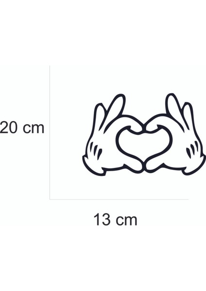 Ikili El Kalpli 20X13 Sticker