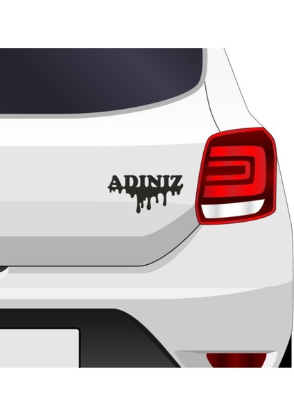 Isim Yazı Araç Sticker 20X11CM