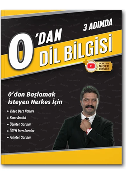 Rüştü Hoca Yayınları 3 Adımda 0'dan Dil Bilgisi Soru Bankası