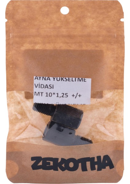 Motosiklet Ayna Yükseltme Vidası M10X1,25 Düz Diş