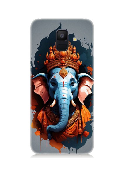 Samsung Galaxy A6 Uyumlu Ganesha Ganeşa Desenli Silikon Kılıf