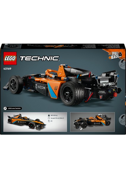 Technic Neom Mclaren Formula E Yarış Arabası 42169 - 9 Yaş ve Üzeri Çocuklar Için Koleksiyonluk Yaratıcı Yarış Arabası Model Yapım Seti (452 Parça)