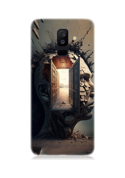 Samsung Galaxy A6 Plus Uyumlu Insan Beyni ve Hayali Desenli Silikon Kılıf
