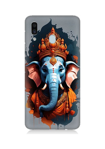 Samsung Galaxy A20 Uyumlu Ganesha Ganeşa Desenli Silikon Kılıf