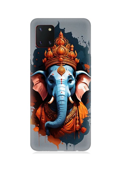Samsung Galaxy A81 Uyumlu Ganesha Ganeşa Desenli Silikon Kılıf