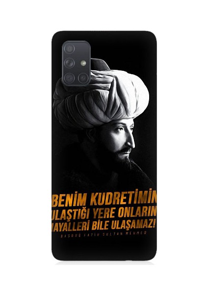 Samsung Galaxy A51 Uyumlu Fatih Sultan Mehmet Han Desenli Silikon Kılıf