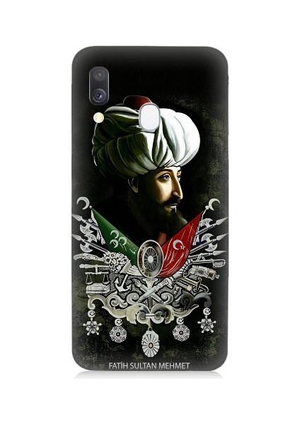Samsung Galaxy A40 Uyumlu Fatih Sultan Mehmet Han Desenli Silikon Kılıf