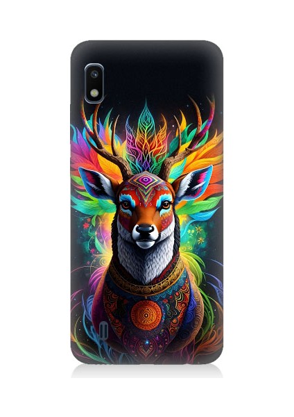 Samsung Galaxy A10 Uyumlu Mistik Ala Geyik Desenli Silikon Kılıf
