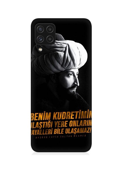 Samsung Galaxy A22 Uyumlu Fatih Sultan Mehmet Han Desenli Silikon Kılıf
