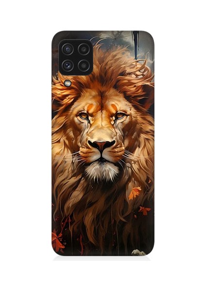 Samsung Galaxy A22 Uyumlu Yorgun Savaşçı Aslan Desenli Silikon Kılıf