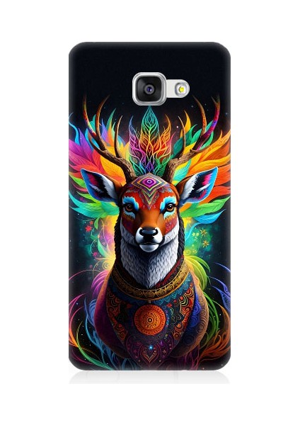Samsung Galaxy A7 2016 Uyumlu Mistik Ala Geyik Desenli Silikon Kılıf