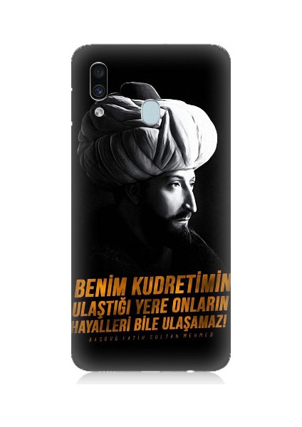 Samsung Galaxy A20 Uyumlu Fatih Sultan Mehmet Han Desenli Silikon Kılıf