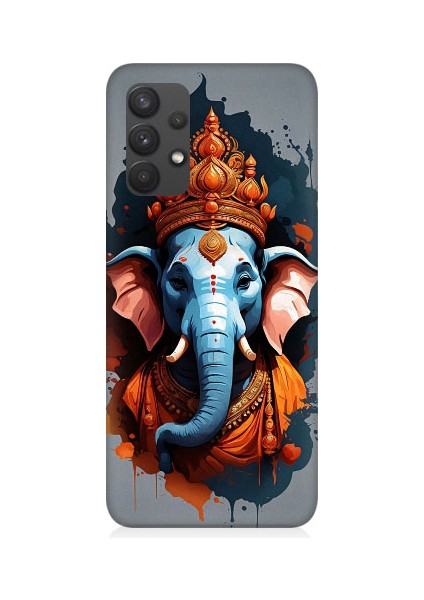 Samsung Galaxy A32 Uyumlu Ganesha Ganeşa Desenli Silikon Kılıf