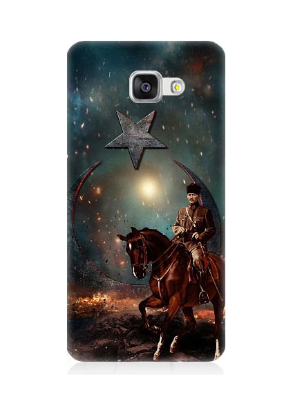 Samsung Galaxy A7 2016 Uyumlu Mustafa Kemal Atatürk ve Mücadele Yılları Desenli Silikon Kılıf