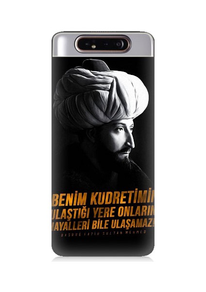 Samsung Galaxy A80 Uyumlu Fatih Sultan Mehmet Han Desenli Silikon Kılıf