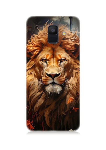 Samsung Galaxy A6 Uyumlu Yorgun Savaşçı Aslan Desenli Silikon Kılıf