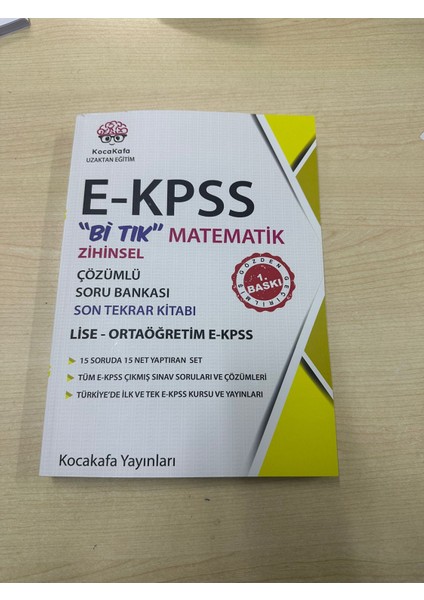 E-KPSS "Bi Tık" Matematik Zihinsel Çözümlü Soru Bankası Son Tekrar Kitabı