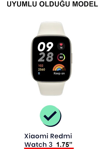 Xiaomi Redmi Watch 3 1.75" Ekran Koruyucu 3D Kavisli Full Kaplama Pmma