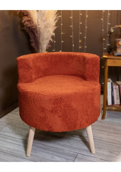 Tarçın Çay Seti Tekli Koltuk Berjer ve Puf Takımı (Salon, Balkon, Ofis) 2 Li Takım