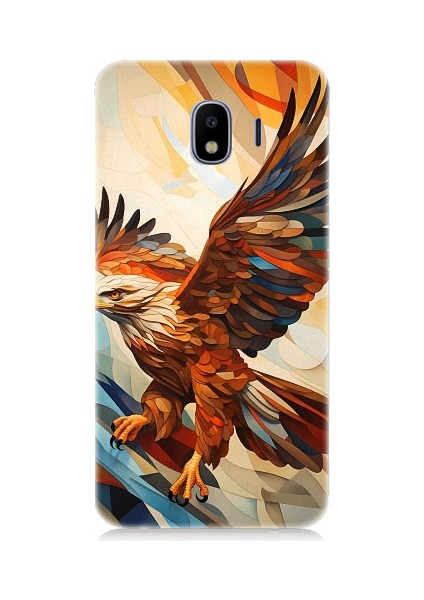 Samsung Galaxy J2 Pro Uyumlu Uçan Savaşçı Kartal Desenli Silikon Kılıf