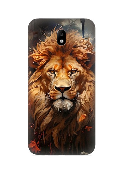 Samsung Galaxy J3 Pro Uyumlu Yorgun Savaşçı Aslan Desenli Silikon Kılıf