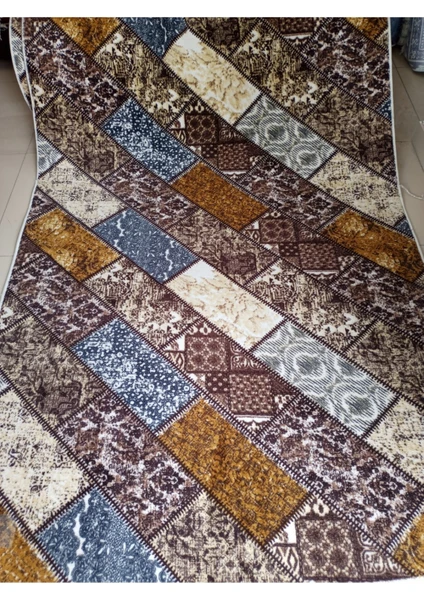 Kilim Desenli Yıkanabilir Kaymaz Taban Dört Mevsimlik Salon, Banyo, Balkon, Genç Odası Kesme Halı