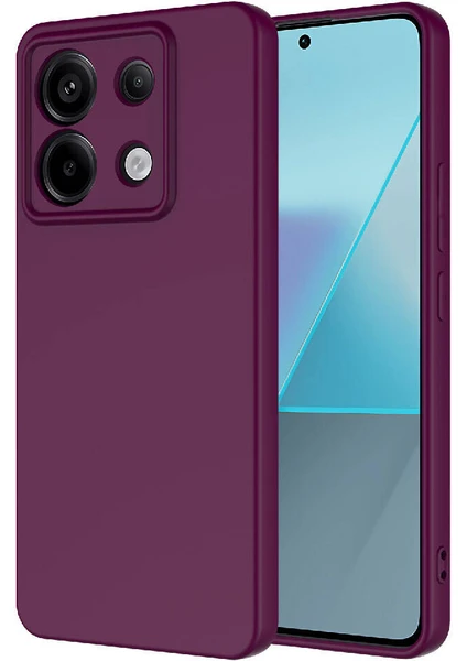 Case World Caseworld Xiaomi Redmi Note 13 Pro 5g Kapak Kamera Korumalı Içi Kadife Lansman Silikon Kılıf - Mürdüm