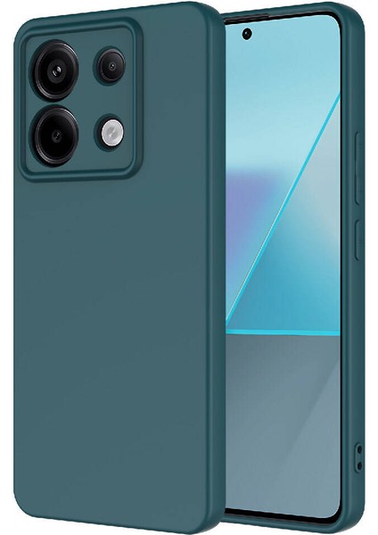 Caseworld Xiaomi Redmi Note 13 Pro 5g Kapak Kamera Korumalı Içi Kadife Lansman Silikon Kılıf - Koyu Yeşil