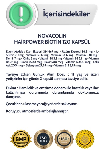 Biotin 120 Kapsül