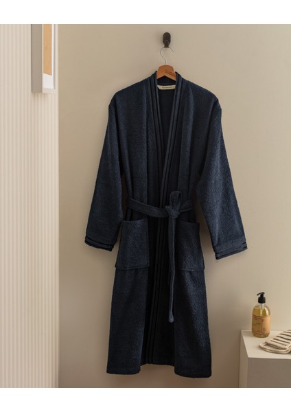 Maynor Kimono Unisex Bornoz - Lacivert